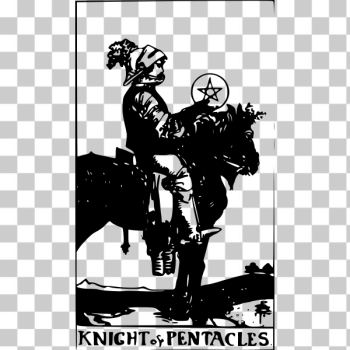 SVG Knight of pentacles tarot card SVG Knight of pentacles tarot card