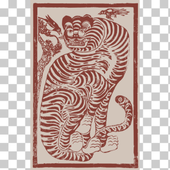 SVG Korean tiger folk art SVG Korean tiger folk art