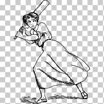 SVG Lady and bat SVG Lady and bat