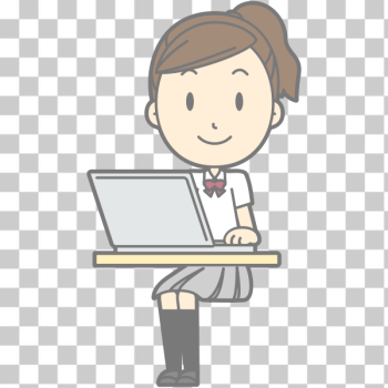 SVG Lady computer user SVG Lady computer user