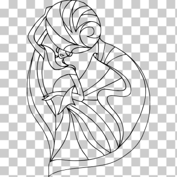 SVG Lady line drawing SVG Lady line drawing