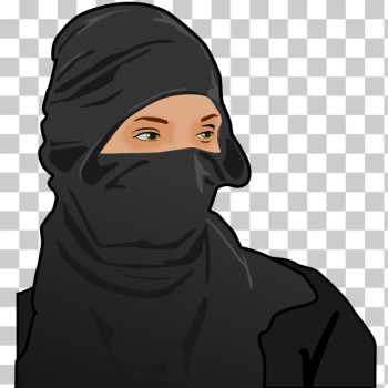 SVG Lady ninja vector image SVG Lady ninja vector image