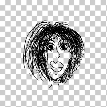 SVG Lady with a big hairdo vector clip art SVG Lady with a big hairdo vector clip art