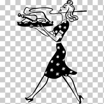 SVG lady with dinner SVG lady with dinner