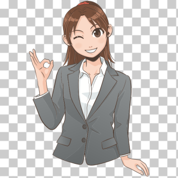 SVG Lady with OK gesture