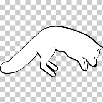 SVG Leaping Arctic Fox SVG Leaping Arctic Fox