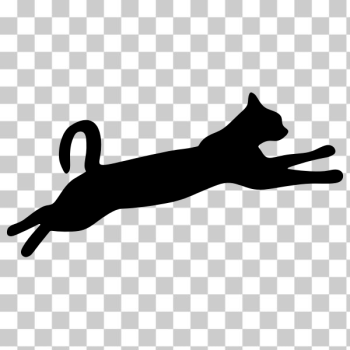 SVG Leaping Cat Silhouette SVG Leaping Cat Silhouette