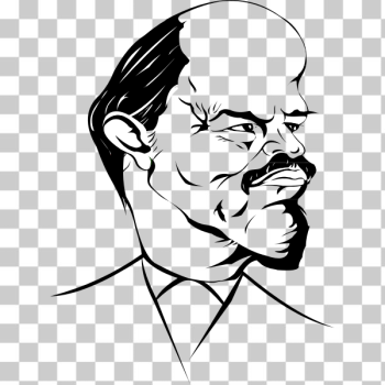 SVG Lenin face caricature vector clip art SVG Lenin face caricature vector clip art