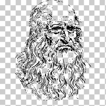 SVG Leonardo da Vinci portrait vector illustration SVG Leonardo da Vinci portrait vector illustration