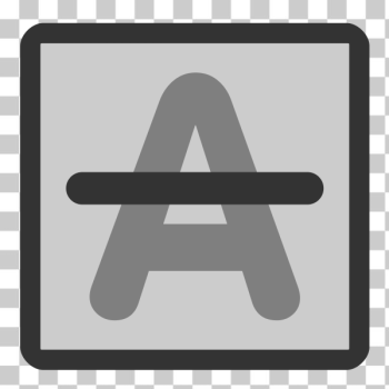 SVG Letter A with strike through vector image