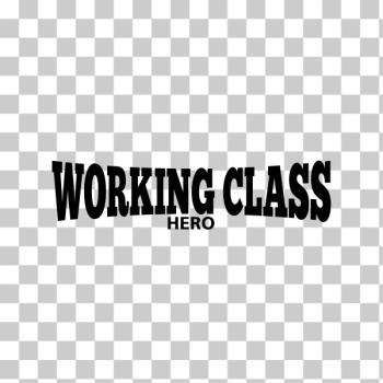SVG lettering working class hero
