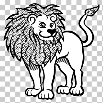 SVG Line art lion vector illustration SVG Line art lion vector illustration