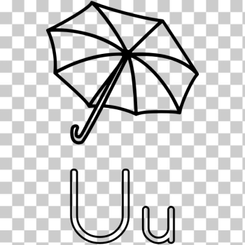 SVG Line art vector image of letters U and an umbrella SVG Line art vector image of letters U and an umbrella
