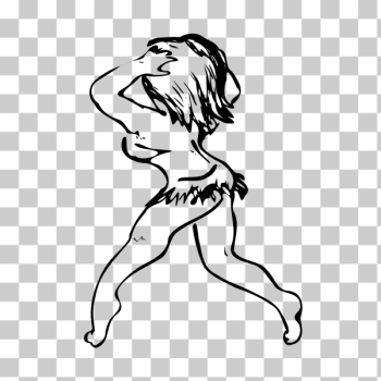 SVG Line-art woman SVG Line-art woman