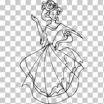 SVG Line drawing lady SVG Line drawing lady