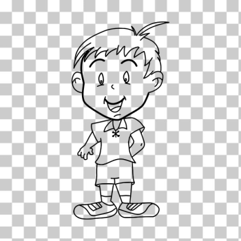 SVG Little boy line art SVG Little boy line art