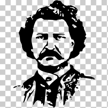 SVG Louis David Riel Outline Canadian politician - founder of the province of Manitoba