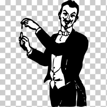 SVG magician doing a trick SVG magician doing a trick