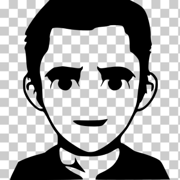 SVG Male black and white avatar vector image SVG Male black and white avatar vector image