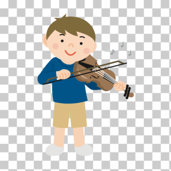 SVG Male violinist playing