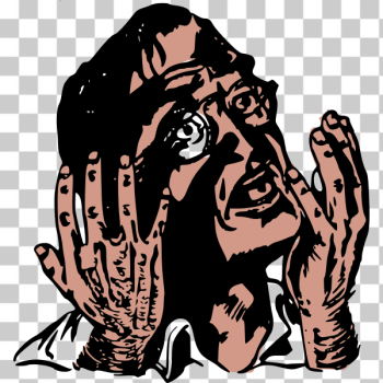 SVG Man in horror