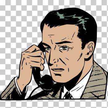 SVG Man on phone