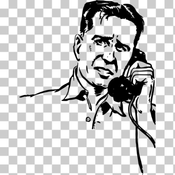 SVG Man on the phone