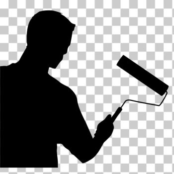 SVG Man painting silhouette SVG Man painting silhouette