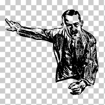 SVG Man pointing and pounding