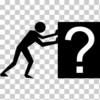 SVG Man pushing question