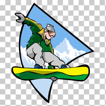 SVG Man snowboarding