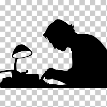 SVG Man typing silhouette SVG Man typing silhouette