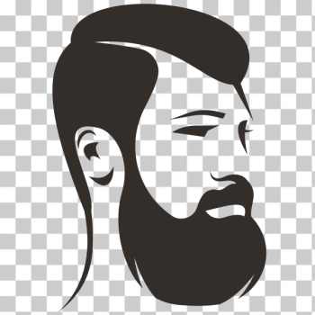 SVG Man with beard silhouette clip art SVG Man with beard silhouette clip art