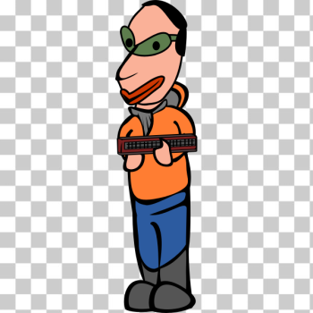 SVG Man with mouth organ