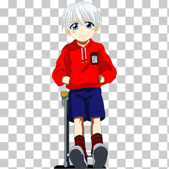 SVG Manga school boy vector image SVG Manga school boy vector image