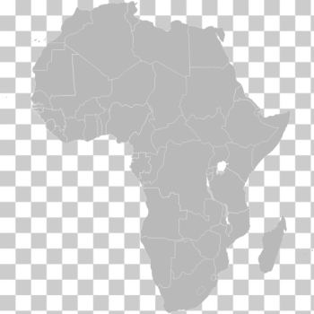SVG Map of Africa with Ethiopia highlighted vector image SVG Map of Africa with Ethiopia highlighted vector image
