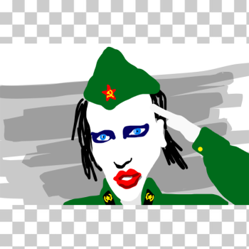 SVG Marilyn Manson in Soviet Army by Rones SVG Marilyn Manson in Soviet Army by Rones