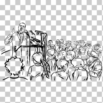 SVG Martin Luther King Jr Giving Speech SVG Martin Luther King Jr Giving Speech