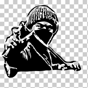 SVG Masked person with slingshot vector