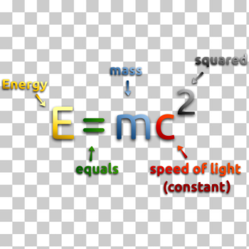 SVG Mass - Energy Equivalence Formula 2