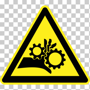 SVG Mechanical crush hazard warning sign vector image
