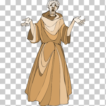 SVG Medieval monk image SVG Medieval monk image
