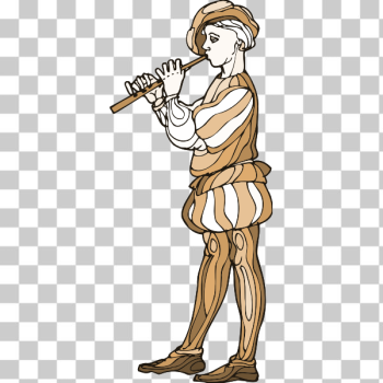 SVG Medieval musician image SVG Medieval musician image