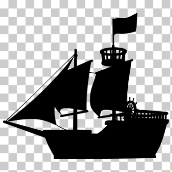 SVG Medieval Ship Silhouette SVG Medieval Ship Silhouette