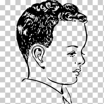 SVG Medium haircut vector image SVG Medium haircut vector image