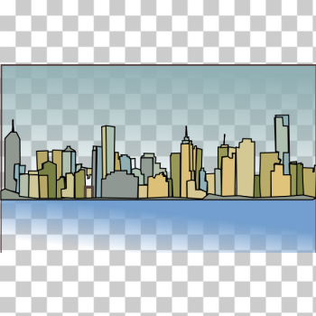 SVG Melbourne skyline vector illustration SVG Melbourne skyline vector illustration