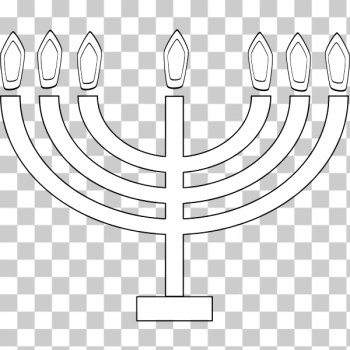 SVG Menorah outline image SVG Menorah outline image