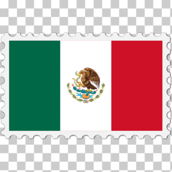 SVG Mexico flag stamp