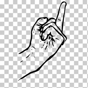SVG Middle finger vector drawing