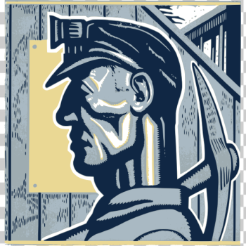 SVG Mine worker drawing